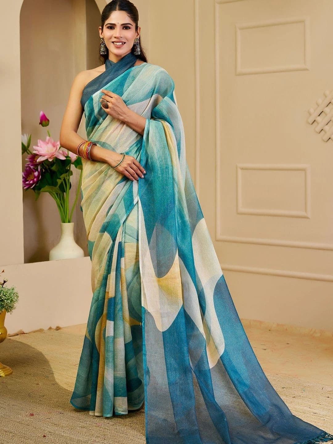 Mitera Tissue Designer Saree thumbnail 2