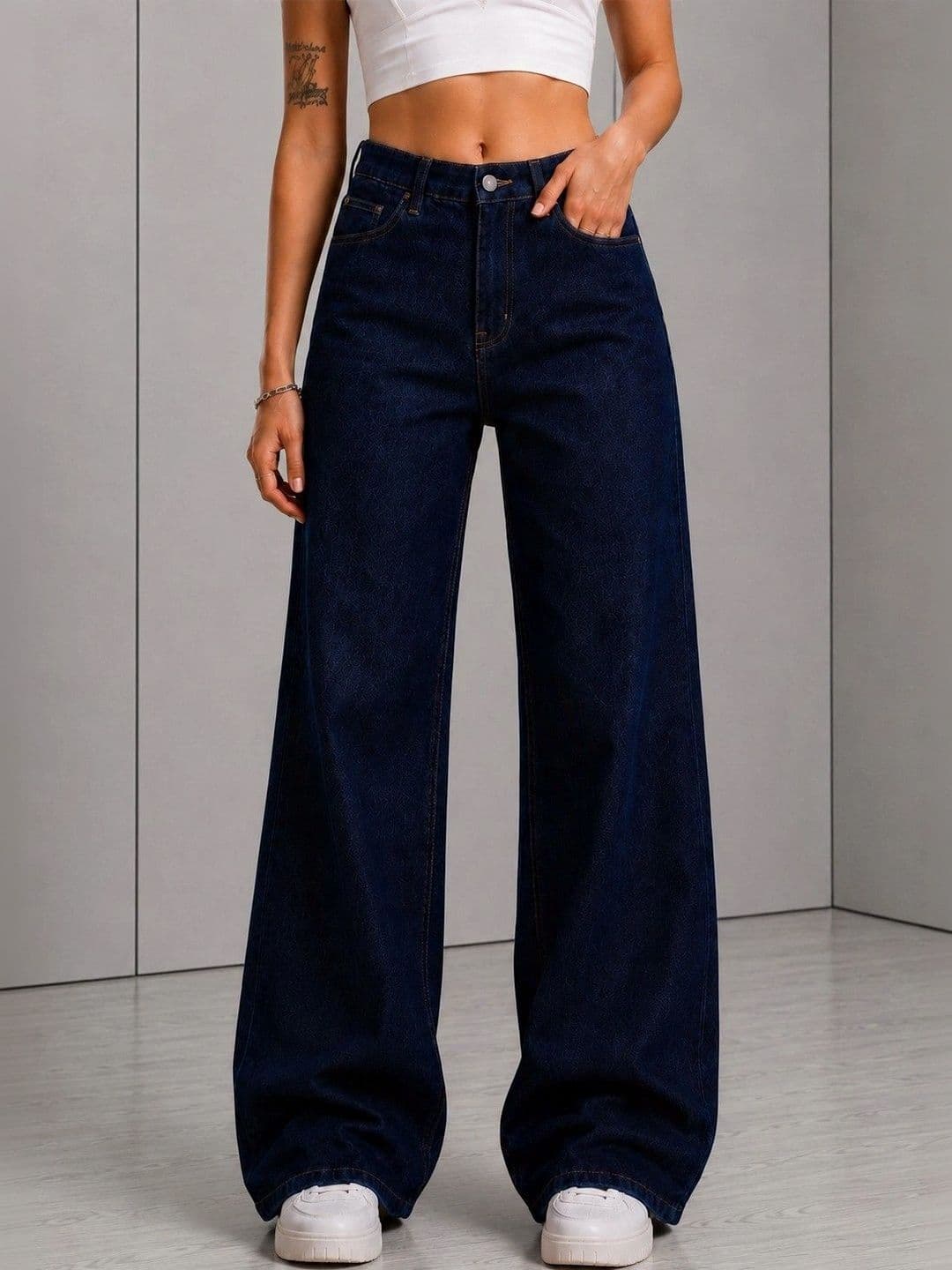 DressBerry Women Comfort Wide Leg High-Rise Stretchable Jeans - view 1