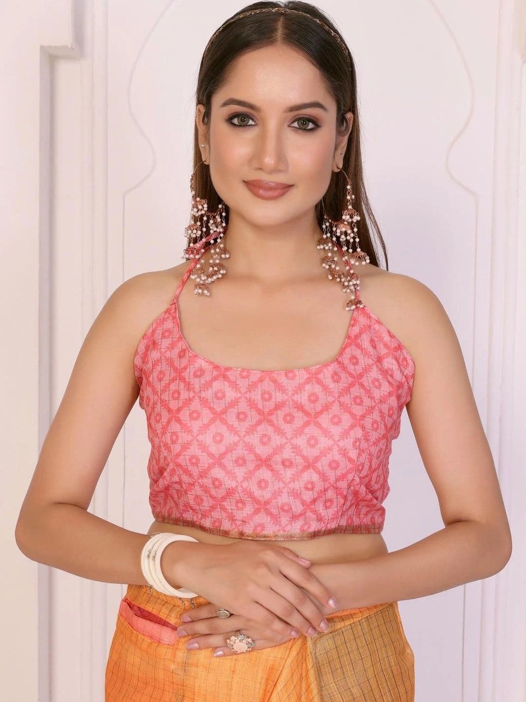 Pixie lane Ombre Zari Linen Blend Saree thumbnail 5