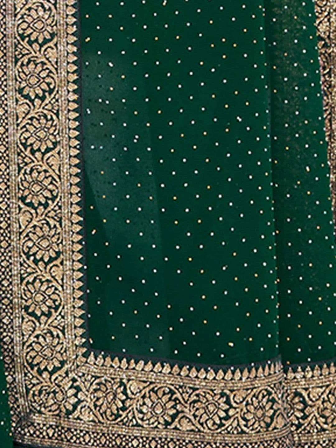 SANISA women Embroidered Pure Georgette Saree thumbnail 5