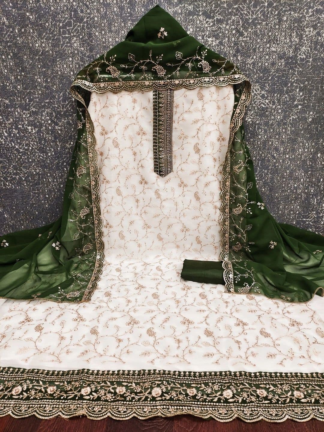 TAVAS Embroidered Unstitched Dress Material thumbnail 3