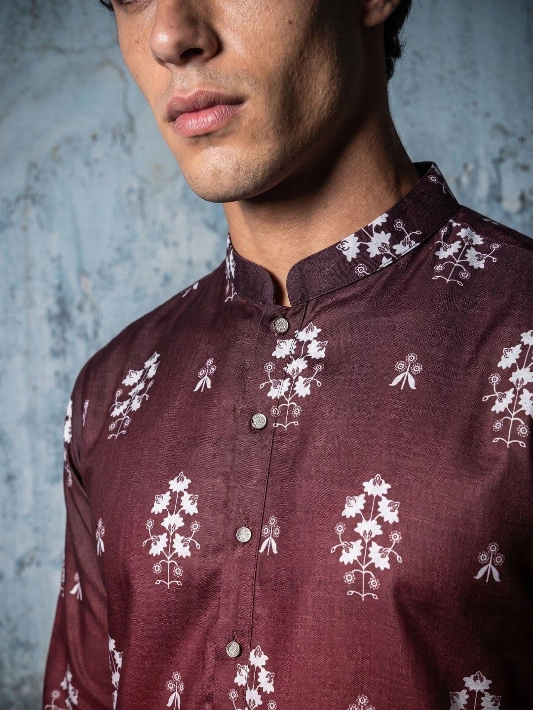 DRIP CHOWK Men Cotton Floral Printed Kurta thumbnail 4