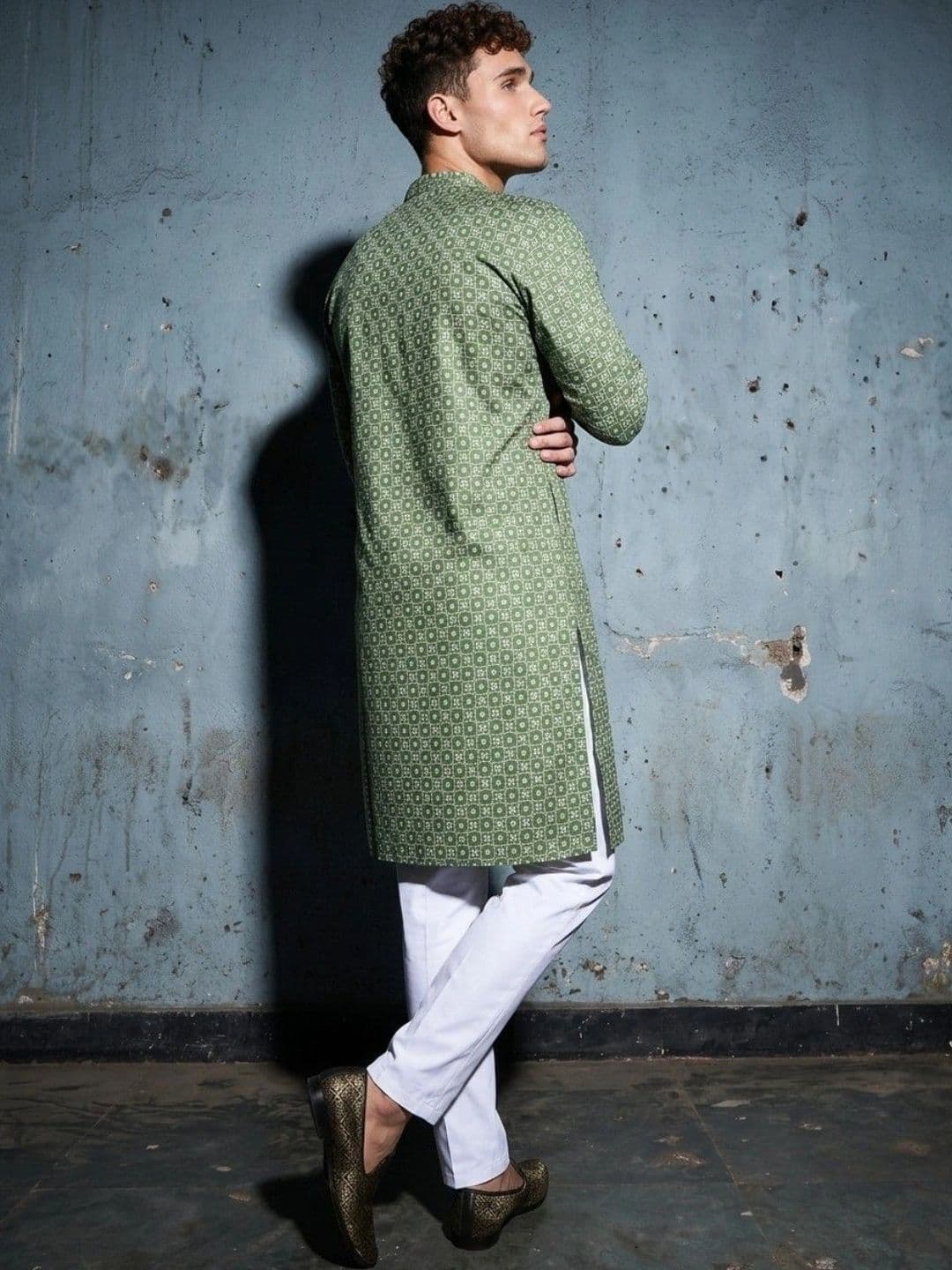DRIP CHOWK Men Geometric Printed Kurta thumbnail 5