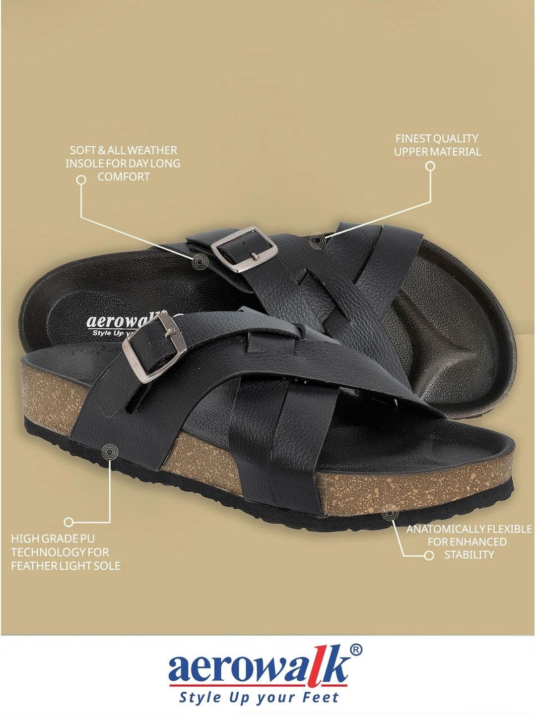 Aerowalk Men Comfort Sandals thumbnail 2
