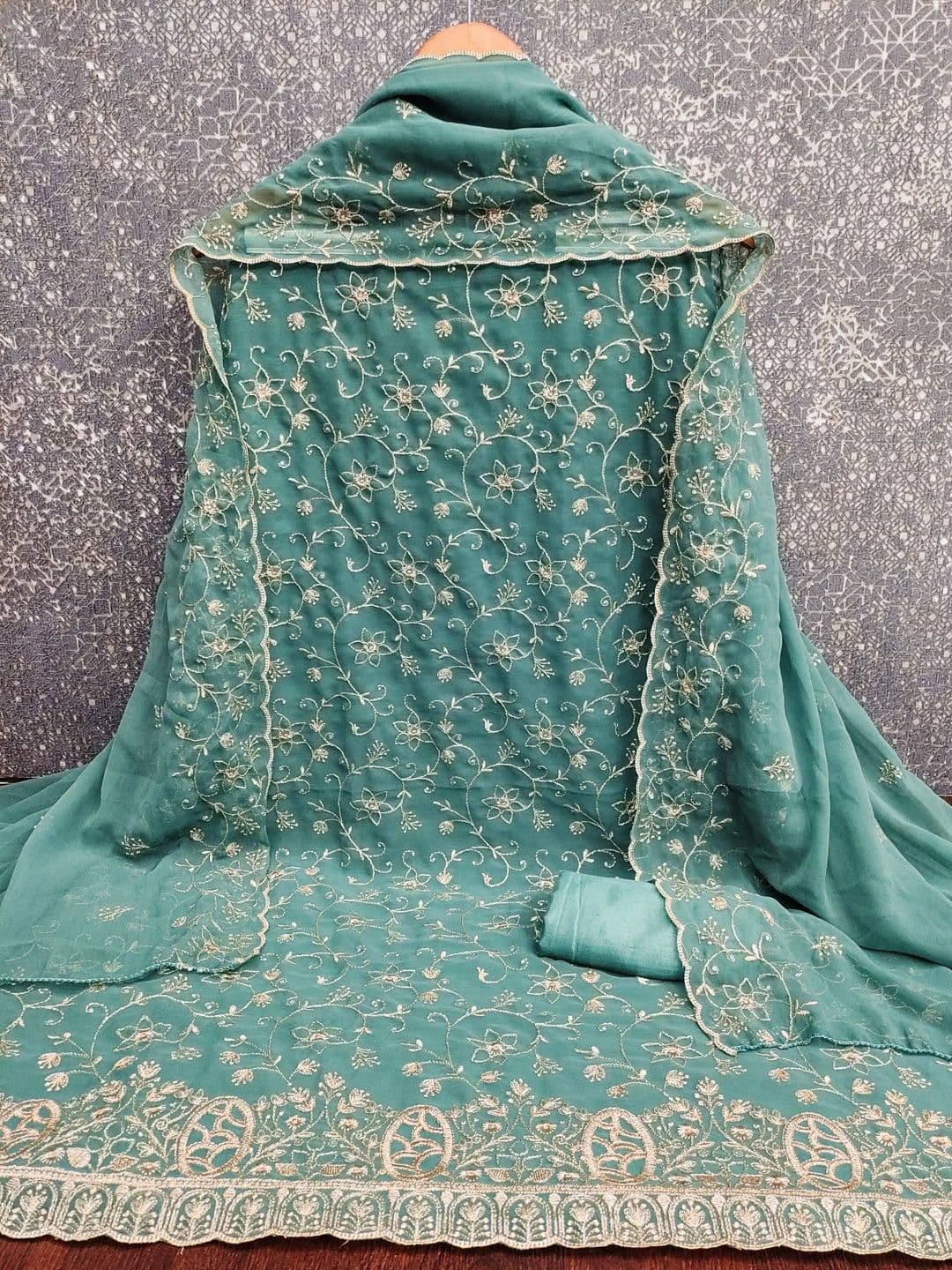 Dhaaga Ghar Embroidered Unstitched Dress Material thumbnail 2