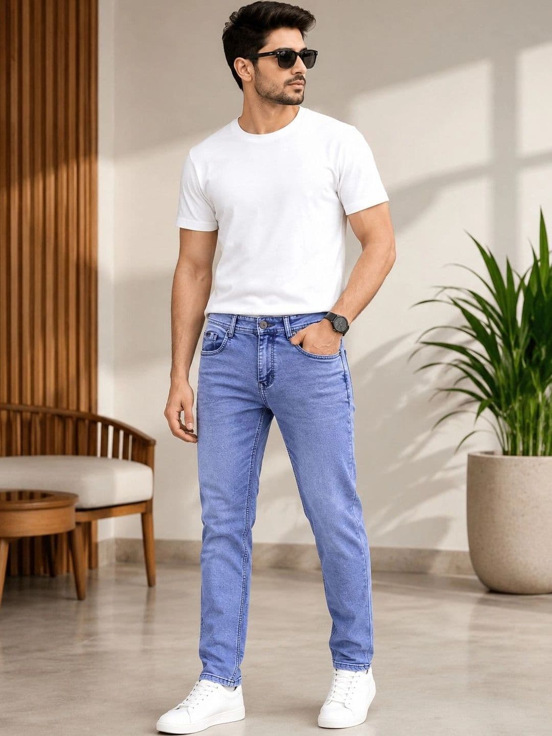 Global Jeans Men Regular Fit Mid-Rise Jeans - view 1