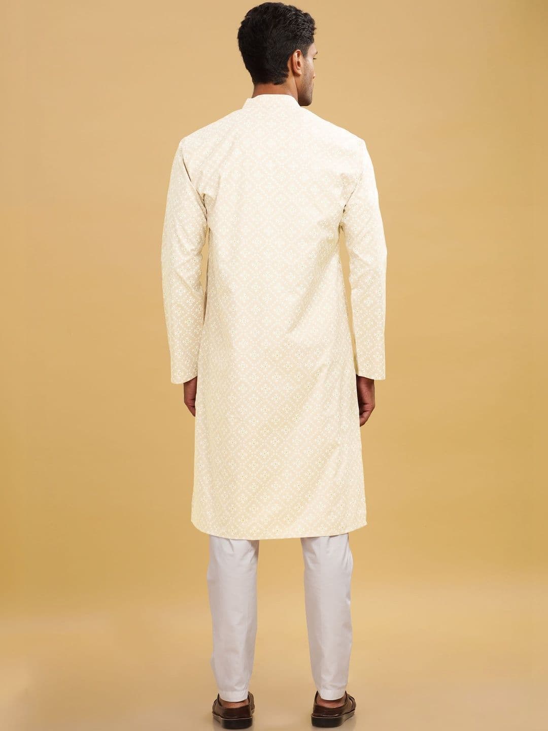 Anouk Printed Band Collar Straight Long Kurta thumbnail 2