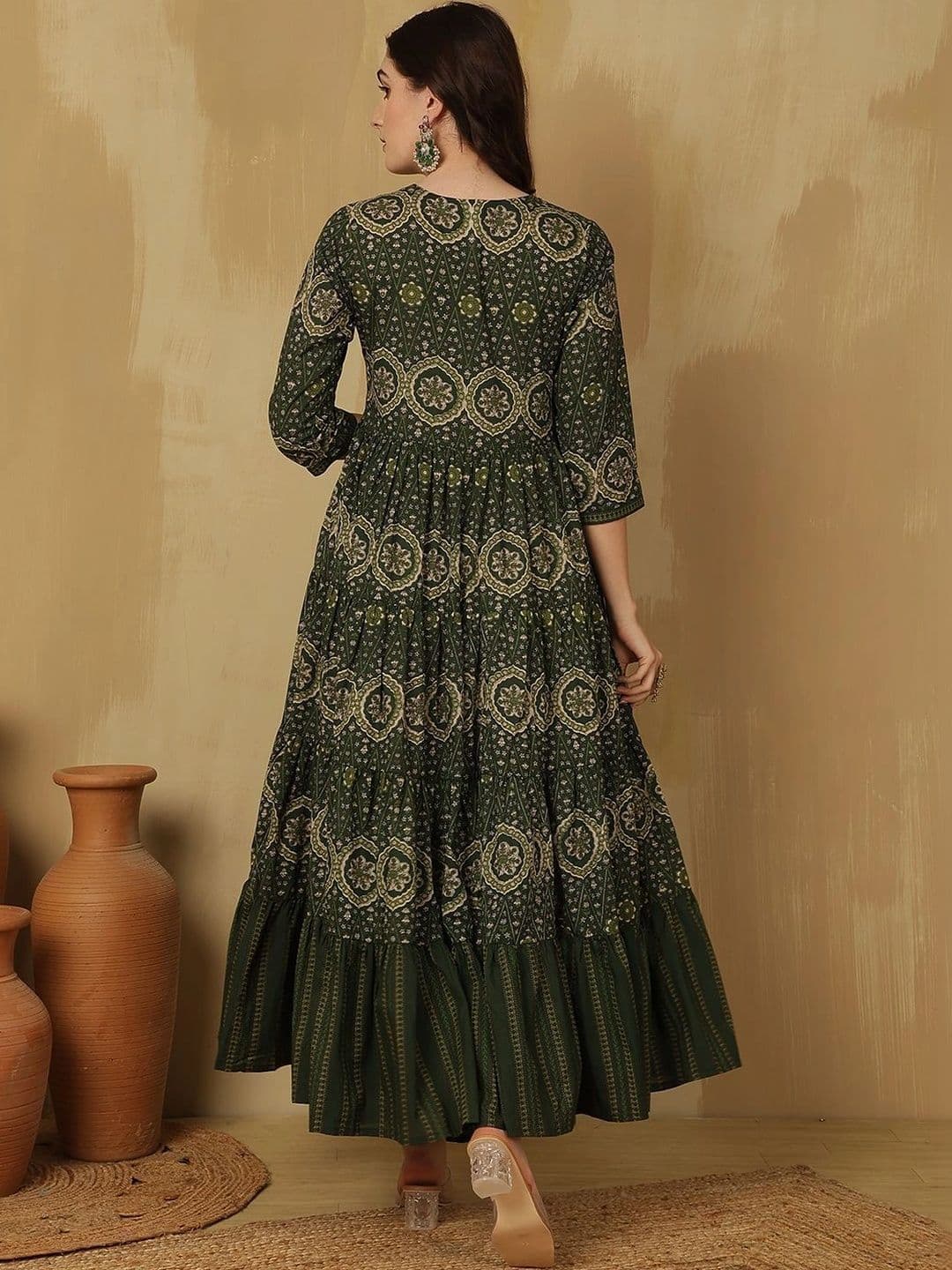 Sangria Women Ethnic Motifs Printed Anarkali Kurta thumbnail 7