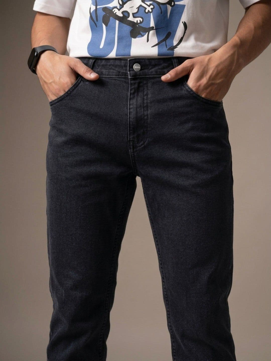 glitchez Men Slim Fit Mid-Rise Stretchable Jeans thumbnail 3