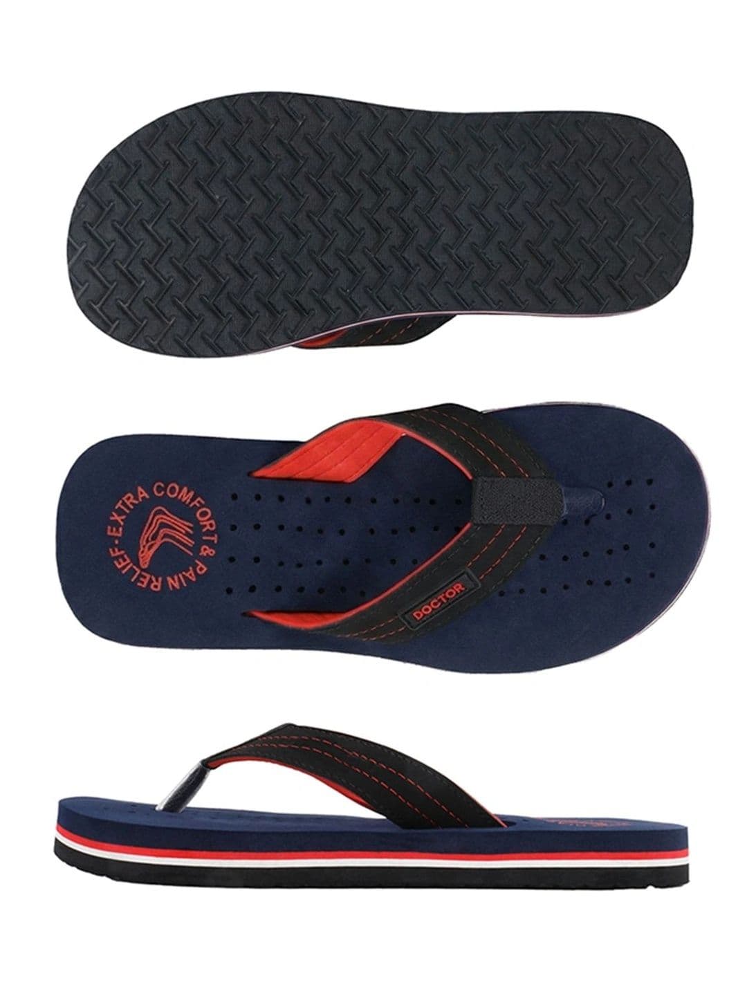 DOCTOR EXTRA SOFT Men Perforated Orthopedic Non-Slip Thong Flip-Flops thumbnail 5