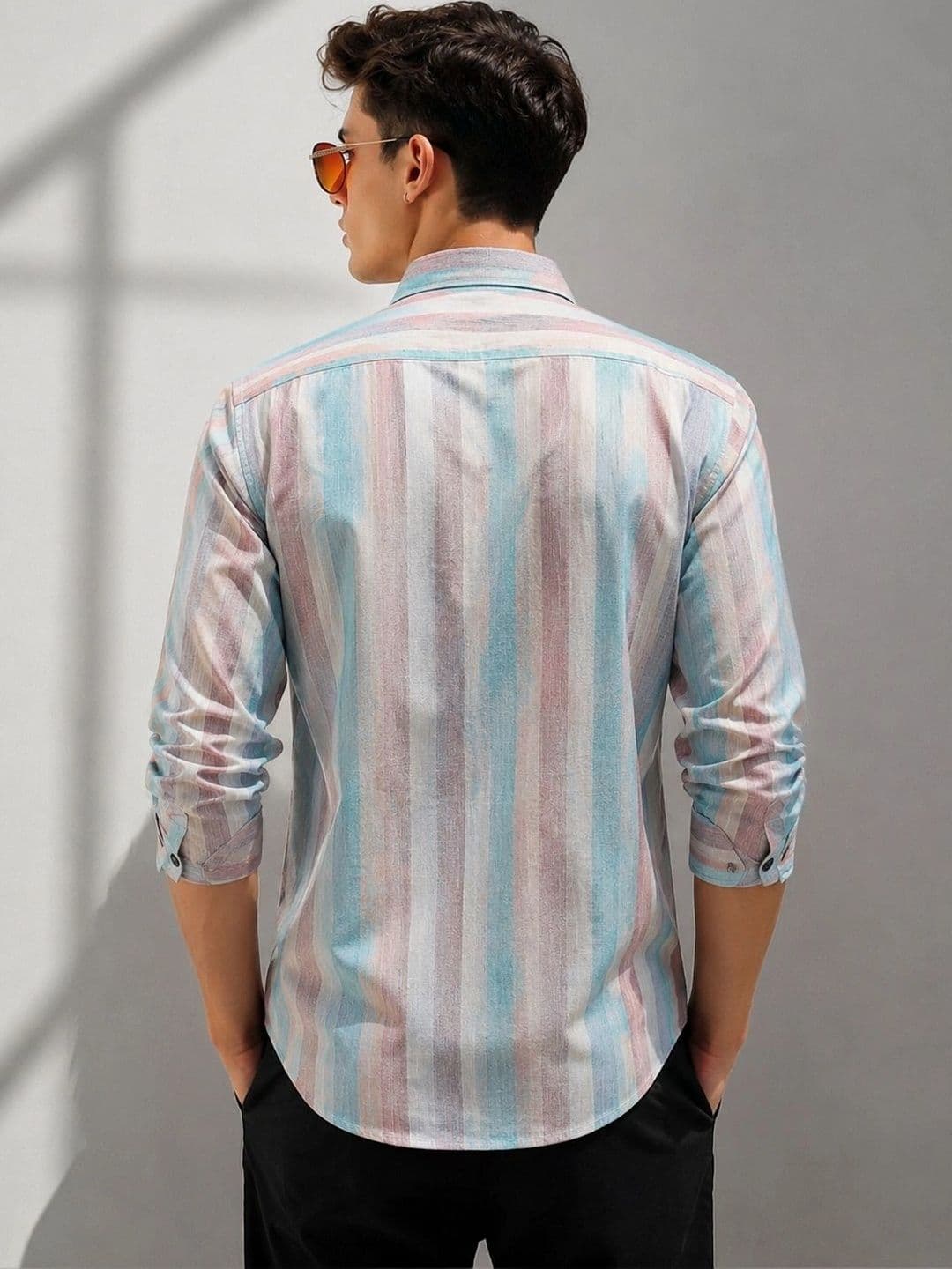 Mast & Harbour Men Comfort Striped Casual Shirt thumbnail 2