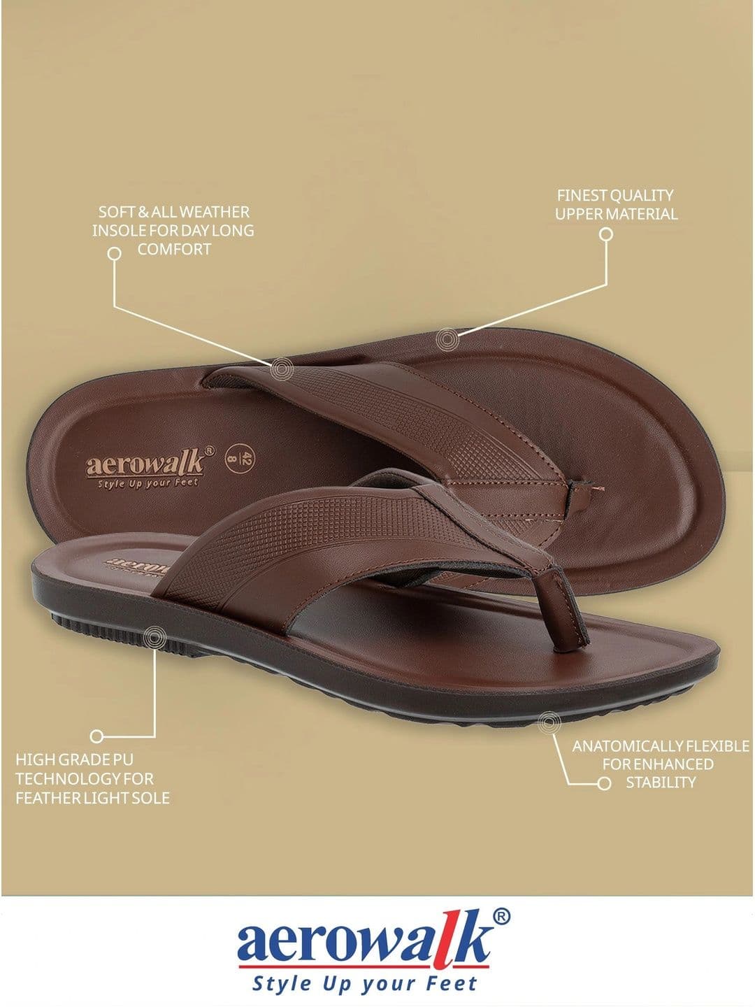 Aerowalk Men Comfort Sandals thumbnail 2