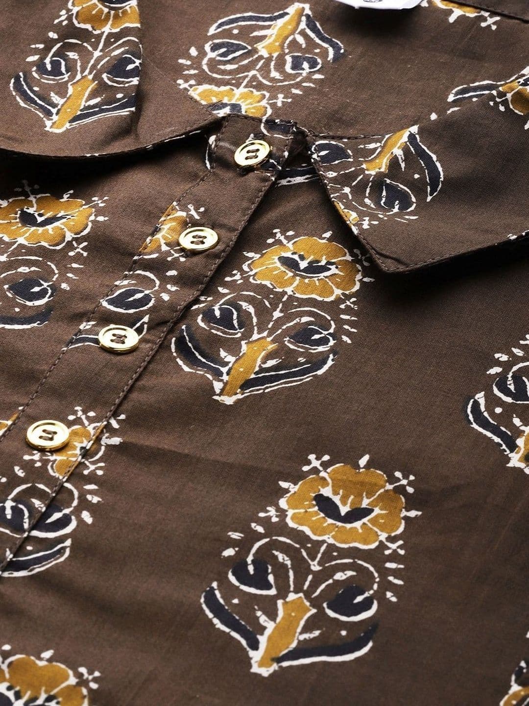 KALINI Women Floral Cotton A-Line Kurtas thumbnail 2