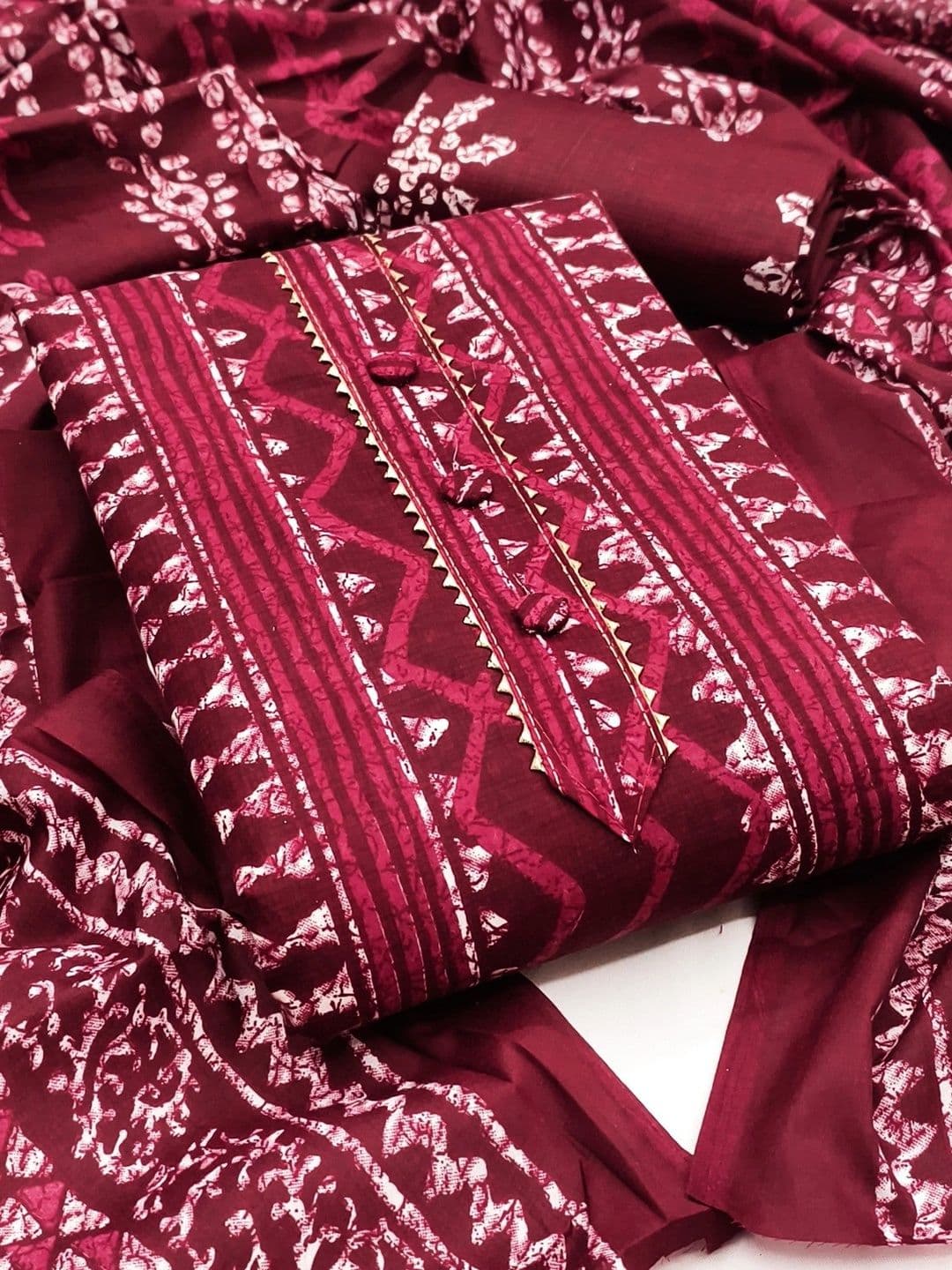 Dhaaga Ghar Printed Pure Cotton Unstitched Dress Material - view 1