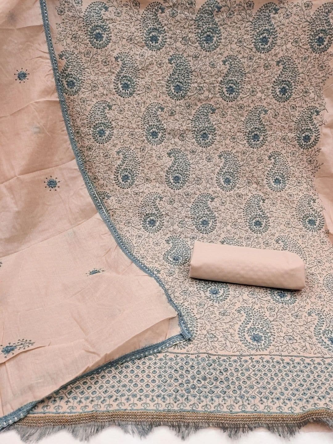 Dhaaga Ghar Embroidered Unstitched Dress Material thumbnail 2