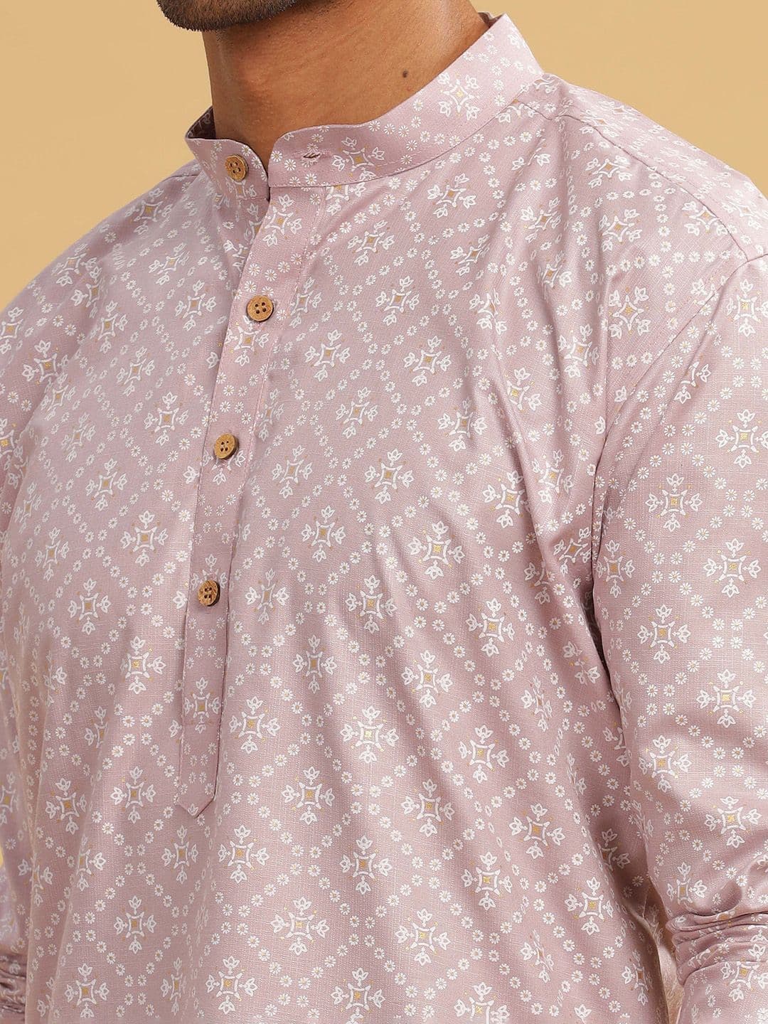 Anouk Printed Band Collar Straight Long Kurta thumbnail 4