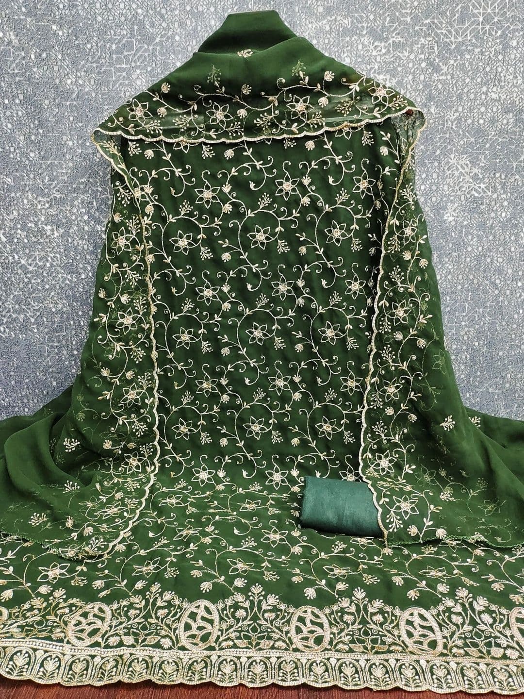 Dhaaga Ghar Embroidered Unstitched Dress Material thumbnail 2