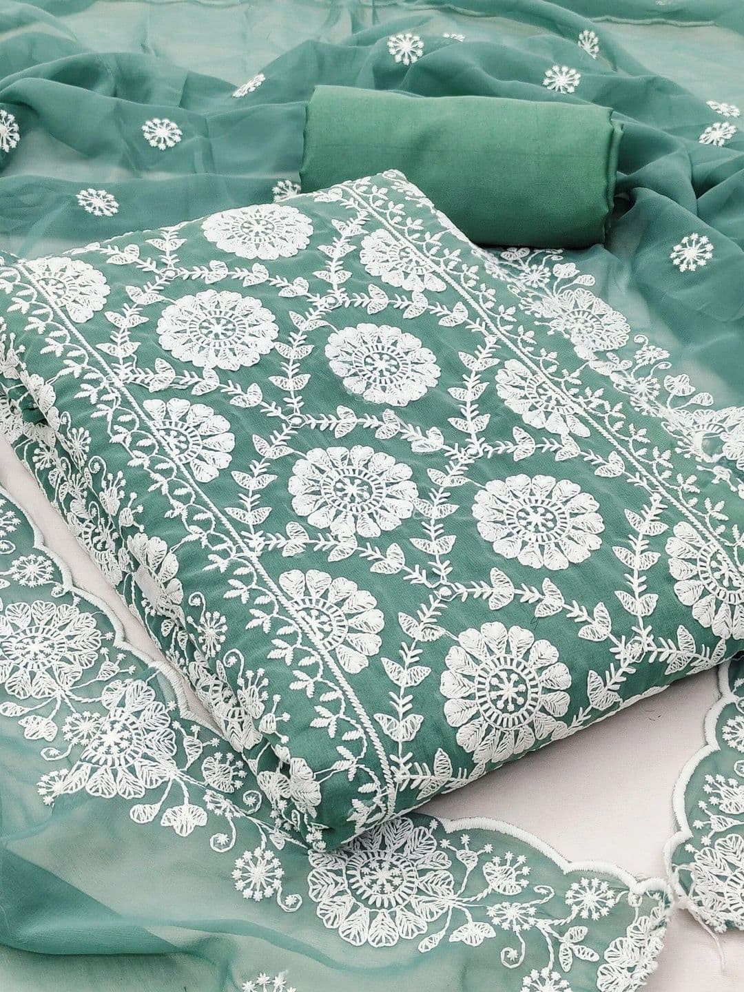 Dhaaga Ghar Embroidered Unstitched Dress Material - view 1