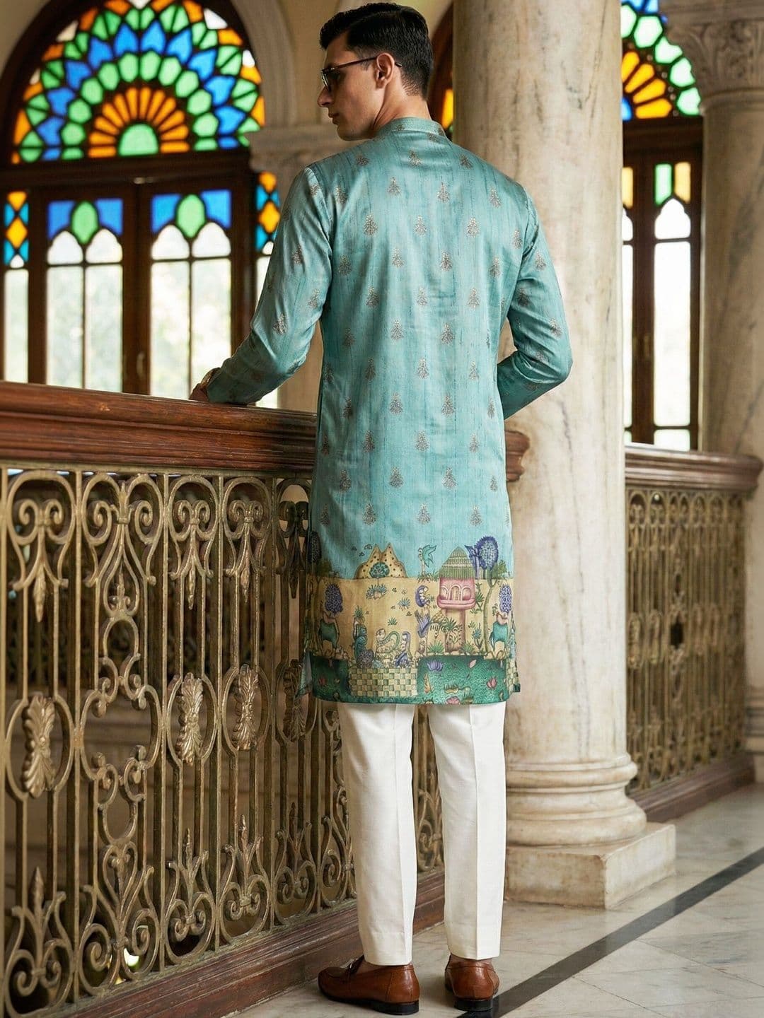 Anouk Men Floral Printed Kurta thumbnail 6