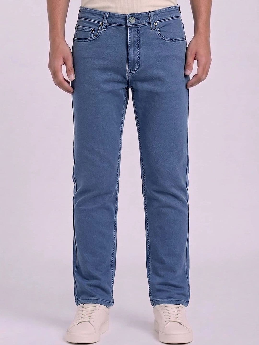 THUNDER JEANS Men Regular Fit Mid-Rise Stretchable Jeans thumbnail 4