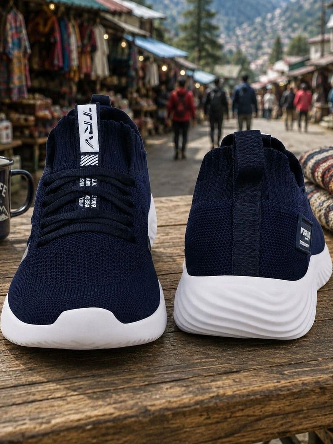 TRV Men Mesh Running Non-Marking Shoes thumbnail 6