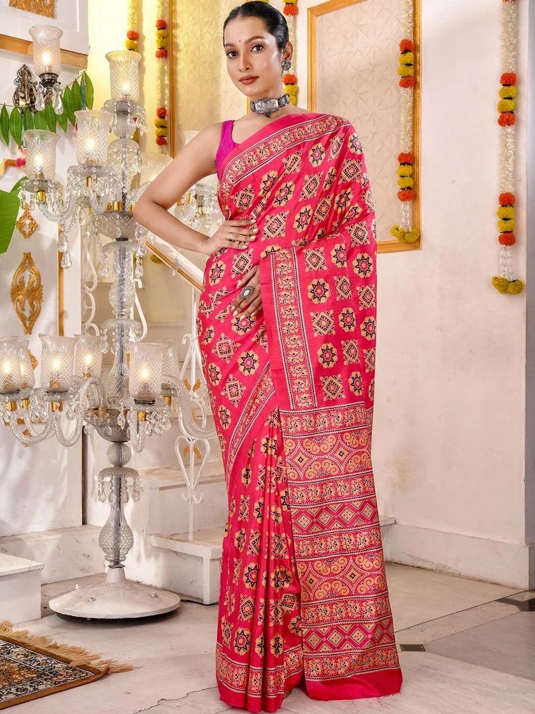 ARQIVO Woven Design Silk Blend Handloom Saree - view 1