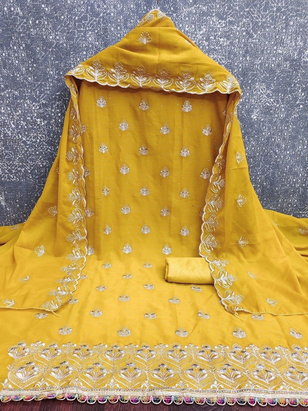 TAVAS Embroidered Unstitched Dress Material thumbnail 4