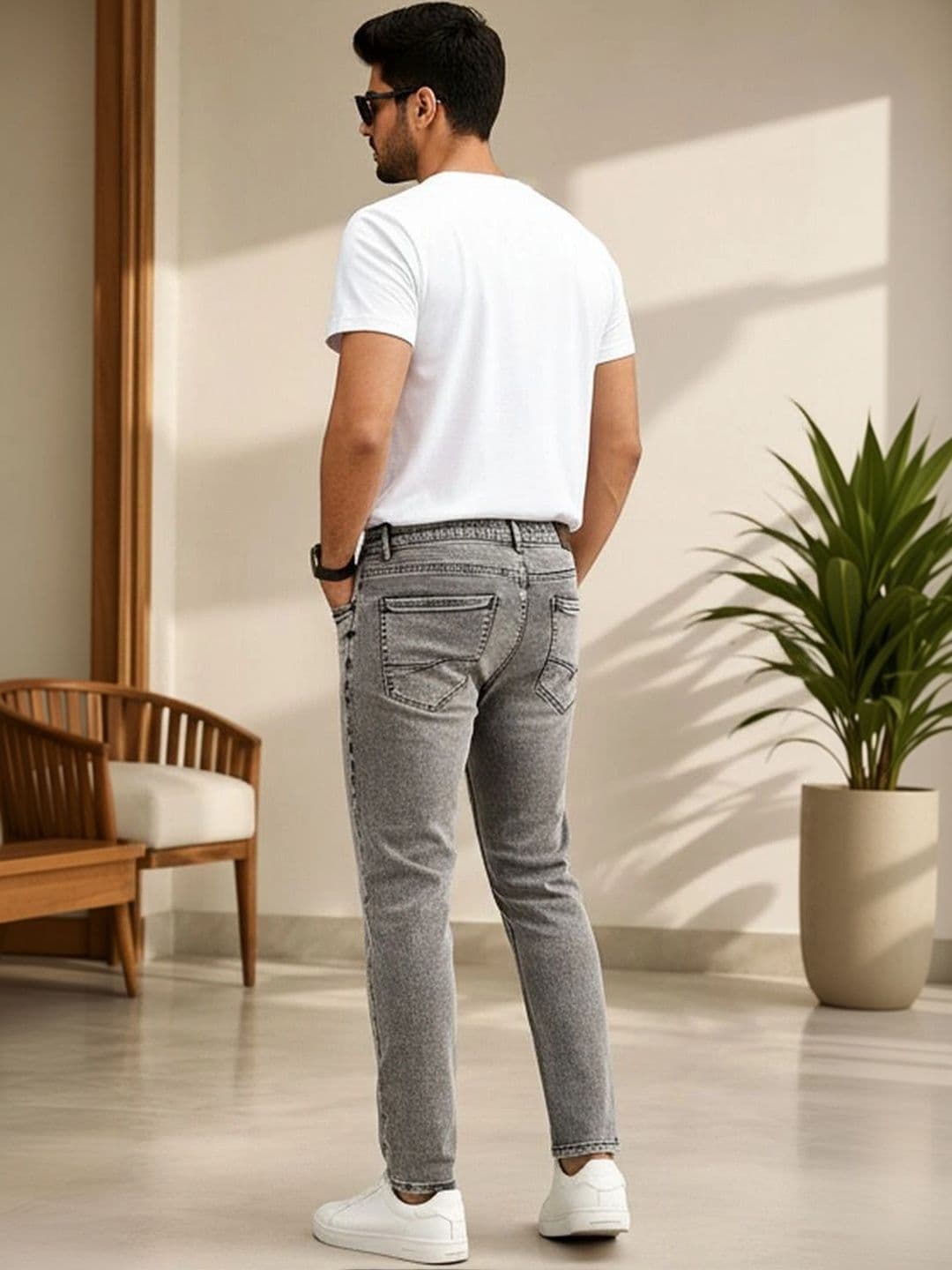 Global Jeans Men Regular Fit Mid-Rise Jeans thumbnail 4