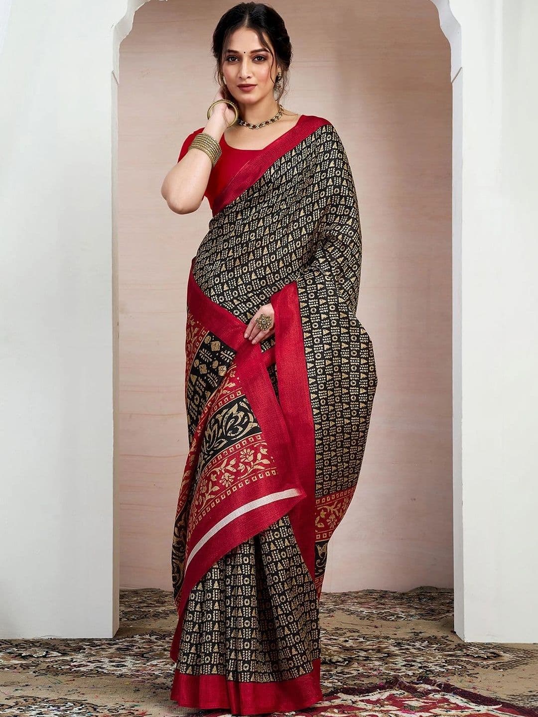 SANISA Ethnic Motifs Pure Cotton Saree thumbnail 2