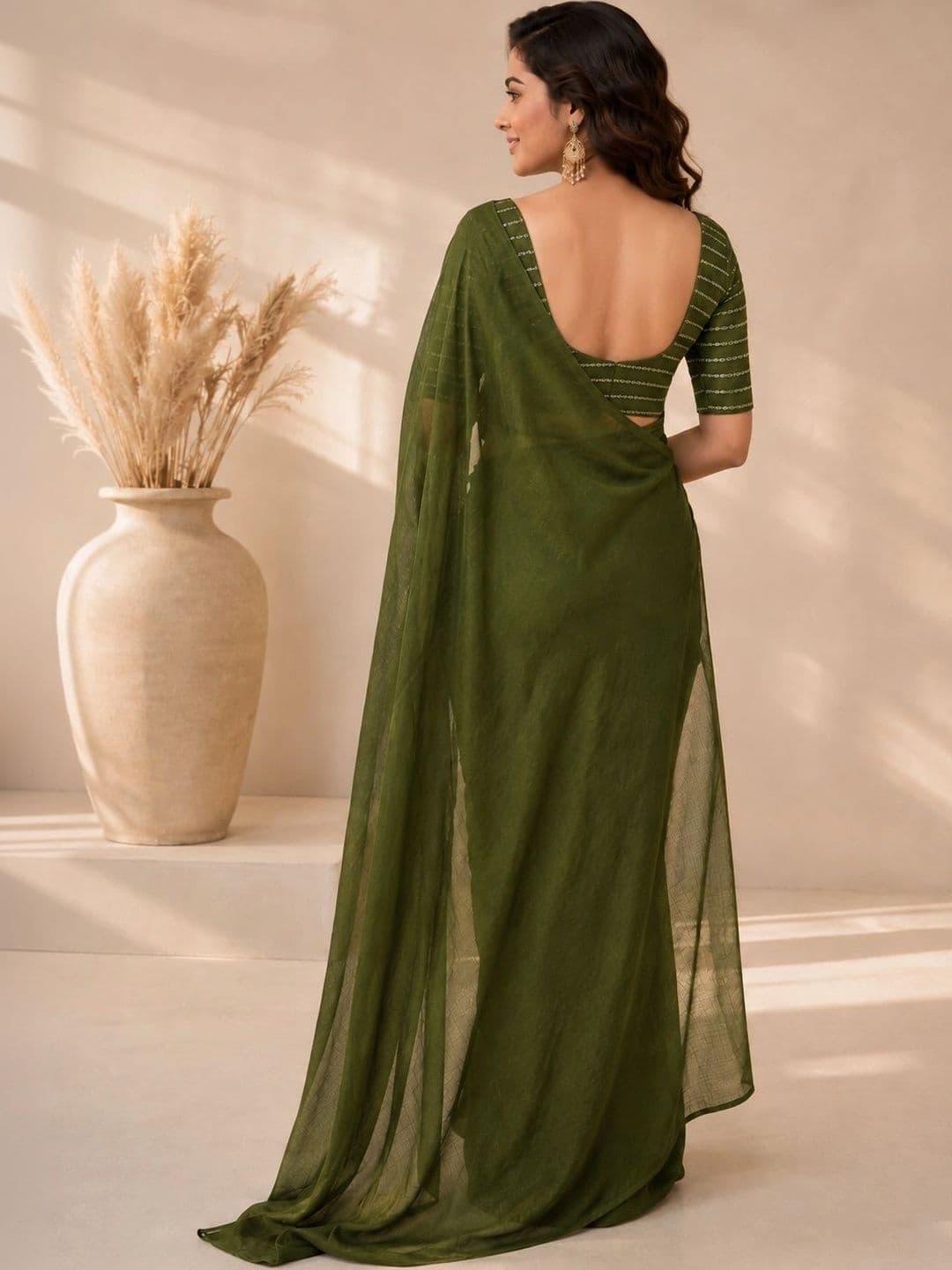 DEVI FASHIONS LLP Poly Crepe Saree thumbnail 2