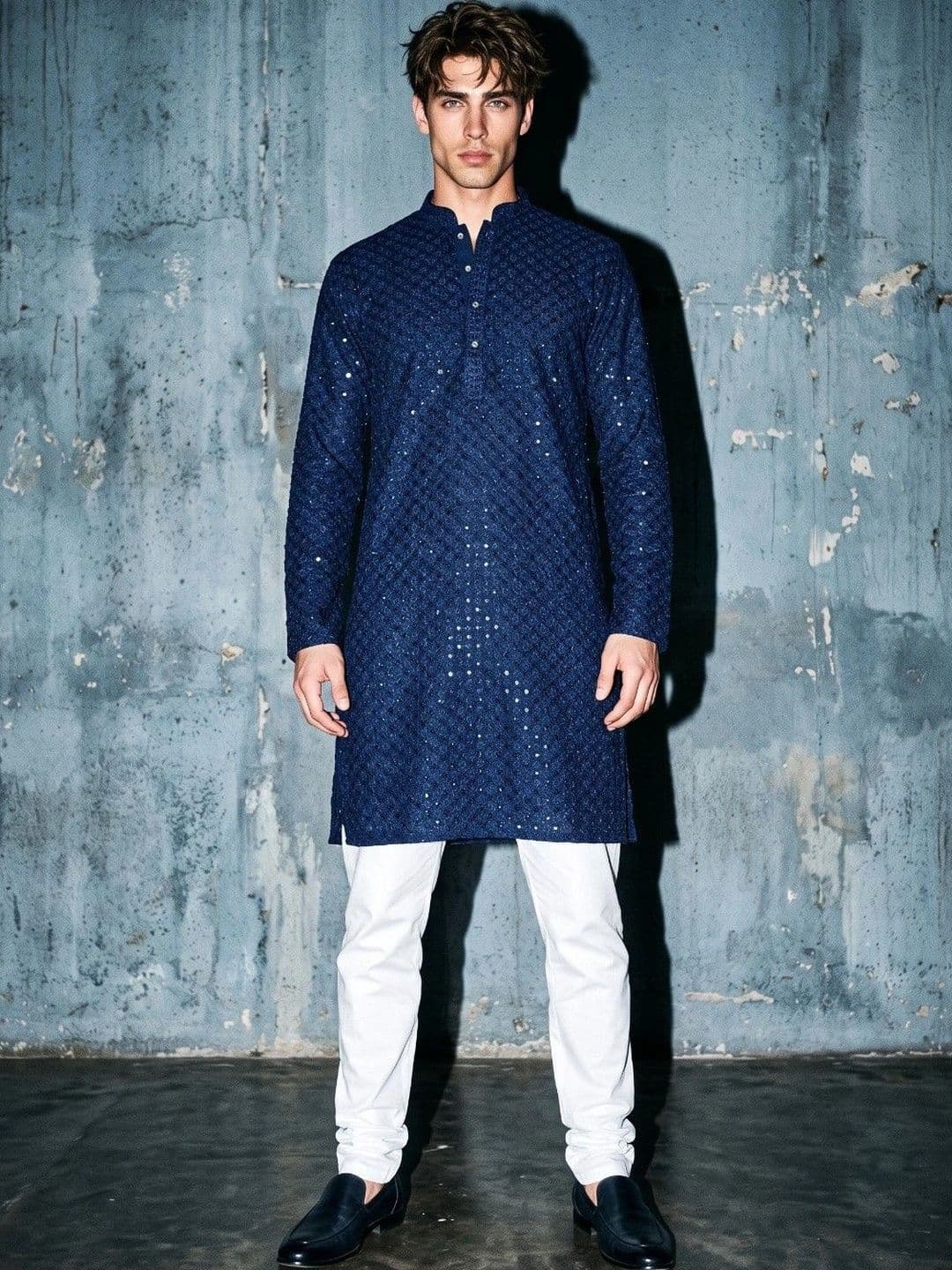 DRIP CHOWK Men Embellished Sequinned Kurta - view 1