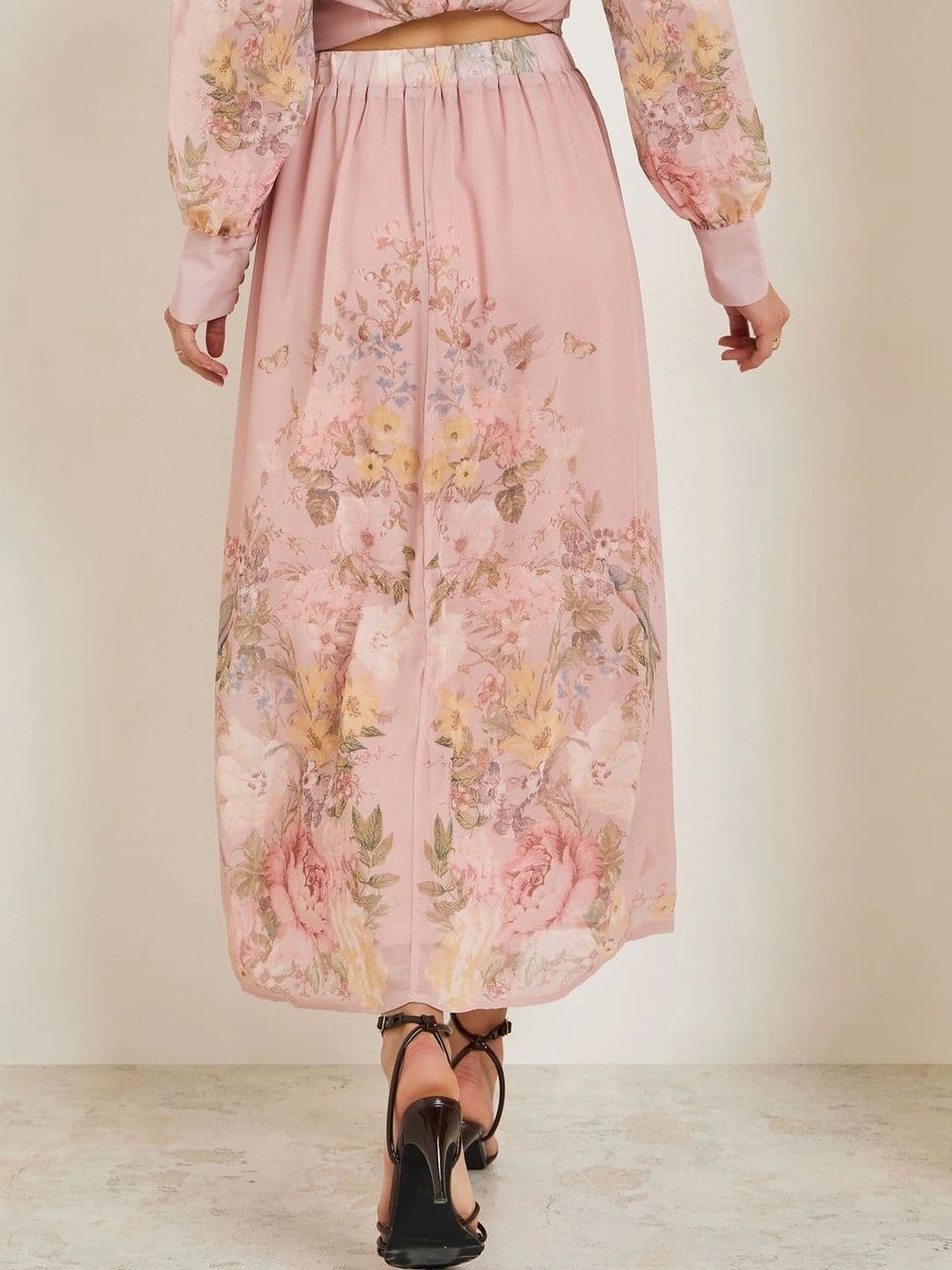 Styli Women Floral Midi A-Line Skirt thumbnail 4