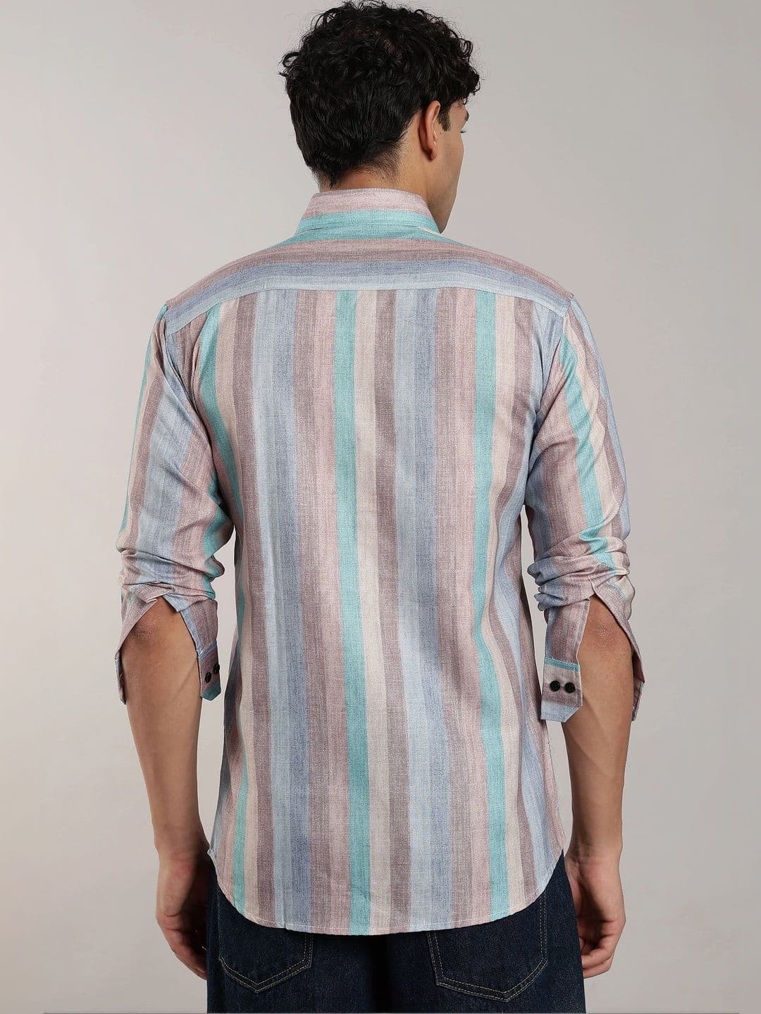 Mast & Harbour Men Comfort Multi Stripes Striped Casual Shirt thumbnail 2