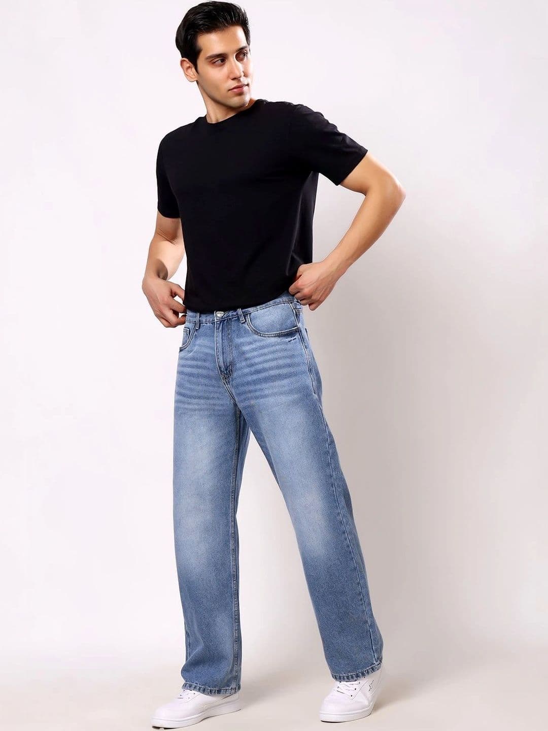 Stylox Men's Baggy Fit Non-Stretchable Mid-Rise Jeans thumbnail 5