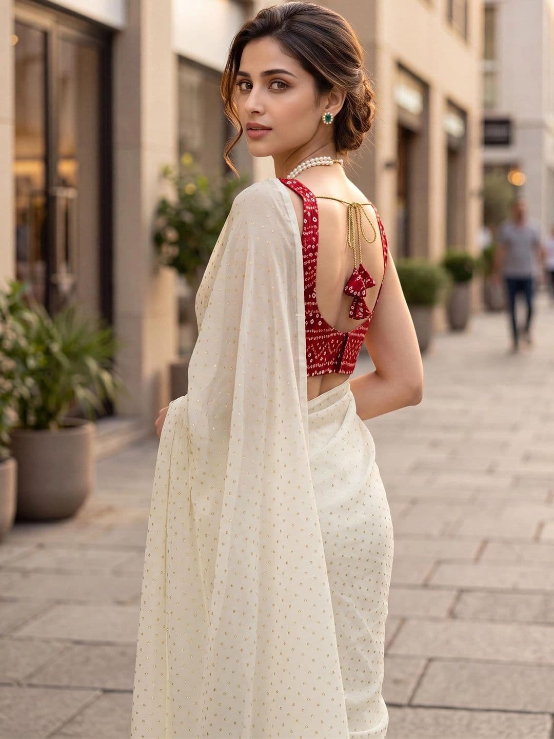 Looootnest Zari Pure Georgette Saree thumbnail 6
