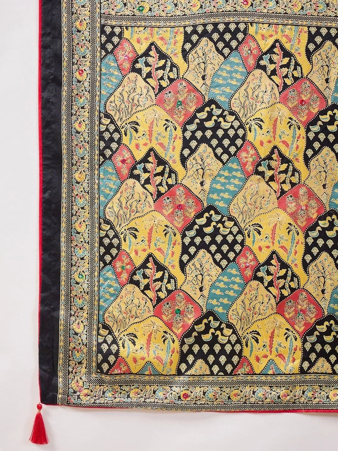 Sangria Ethnic Motifs Embroidered Poly Georgette Designer Saree thumbnail 5