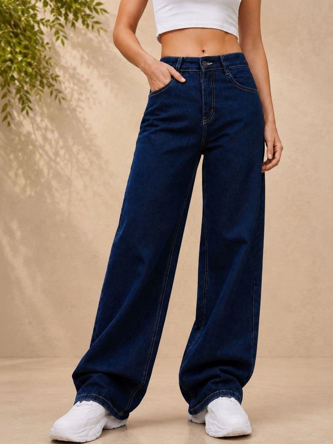 DressBerry Women Comfort Wide Leg High-Rise Stretchable Jeans - view 1