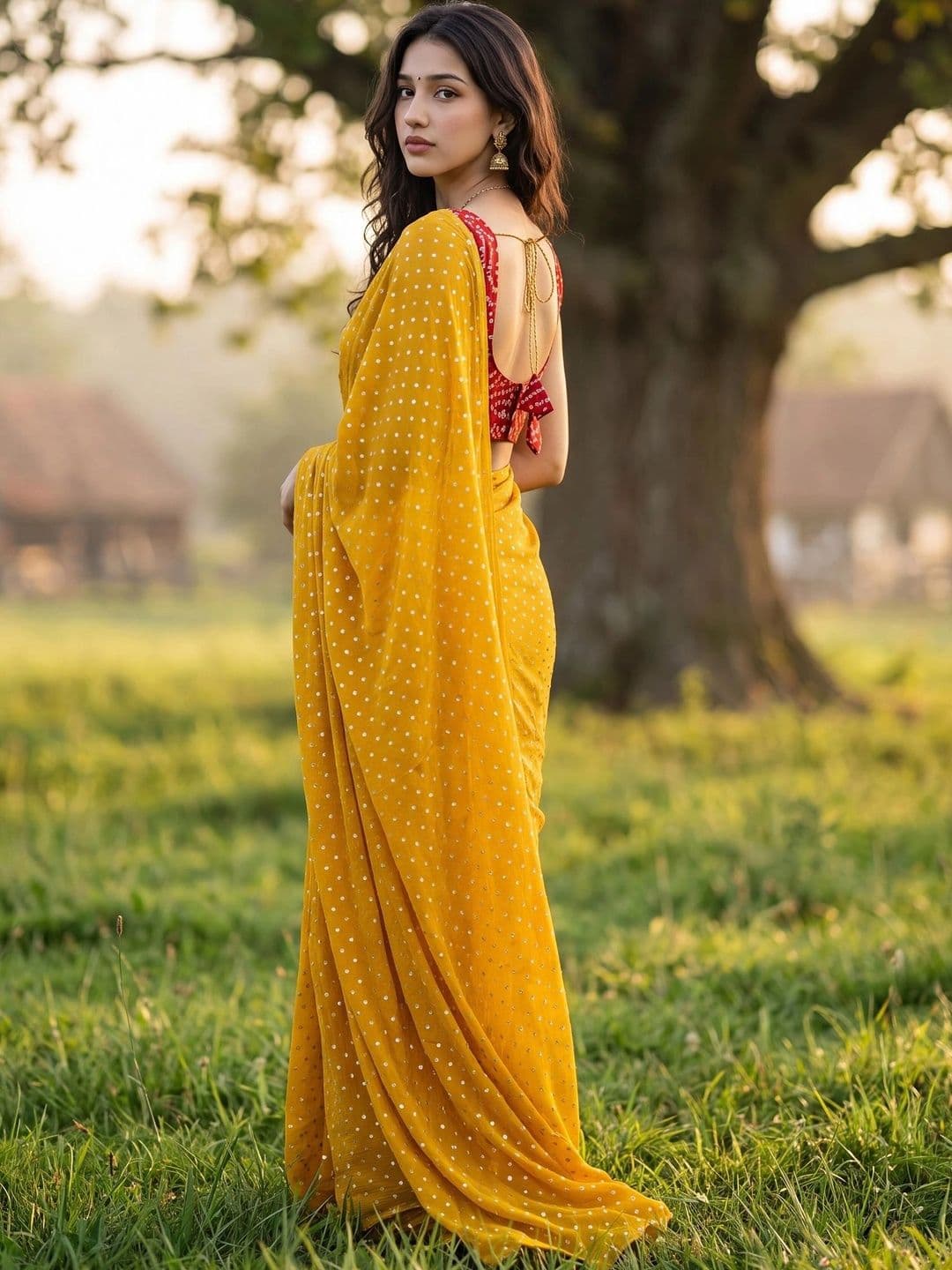 Looootnest Pure Georgette Saree thumbnail 5