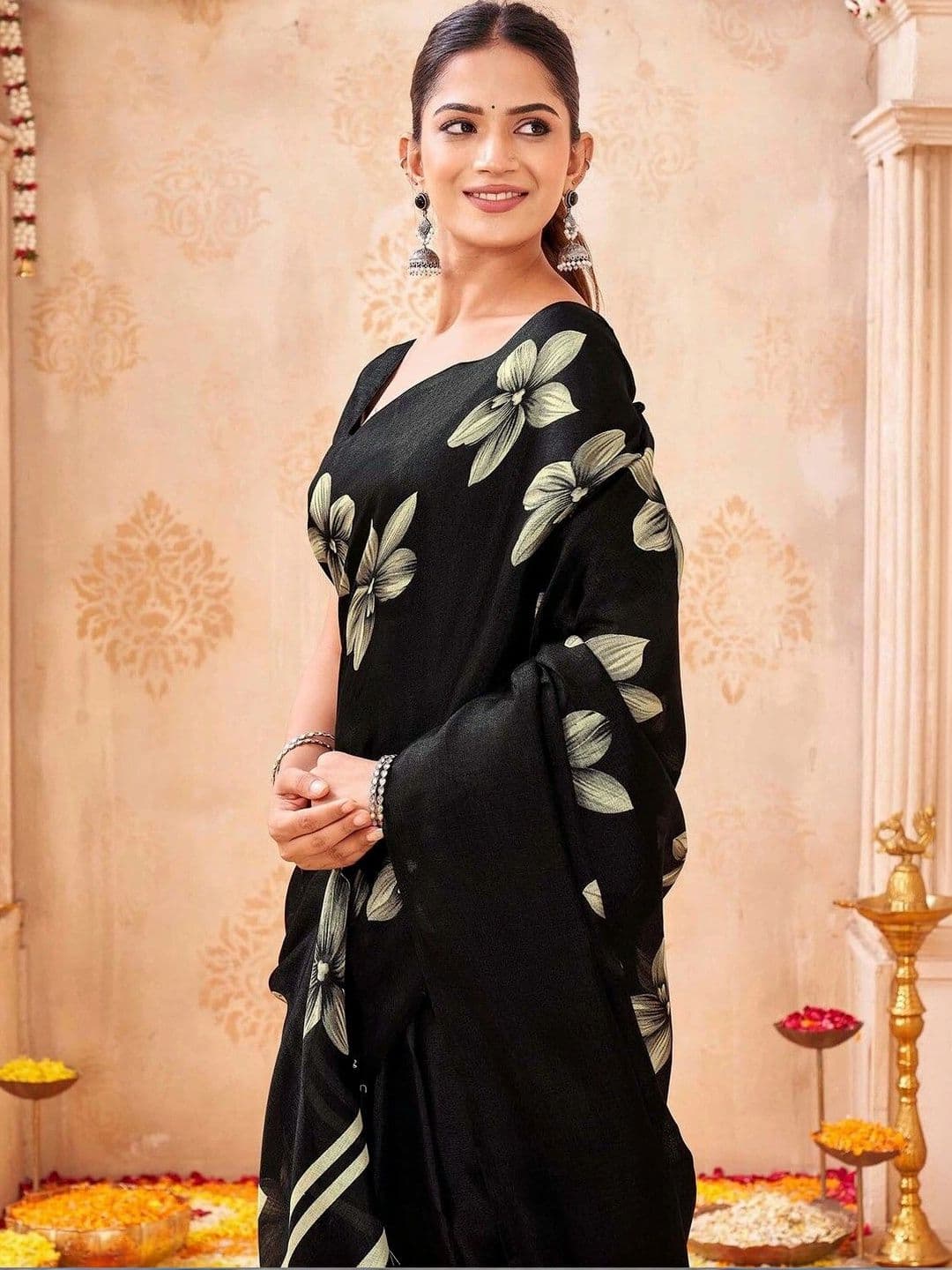 KALINI Floral Fusion Saree thumbnail 4