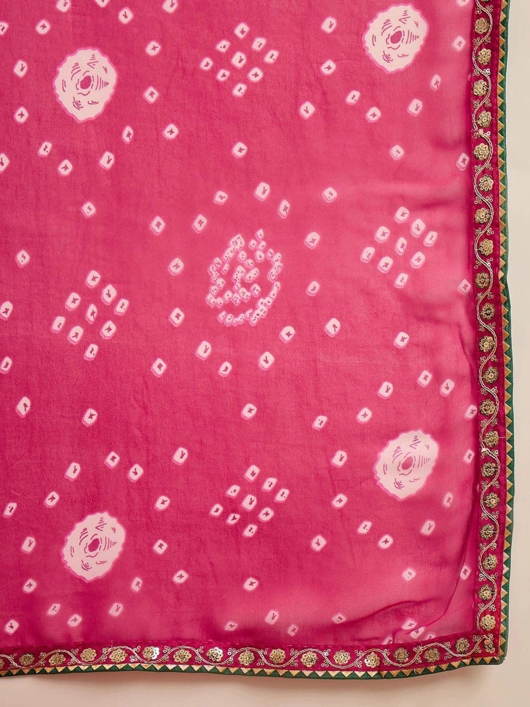 Sangria Bandhani Poly Georgette Designer Bandhani Saree thumbnail 6