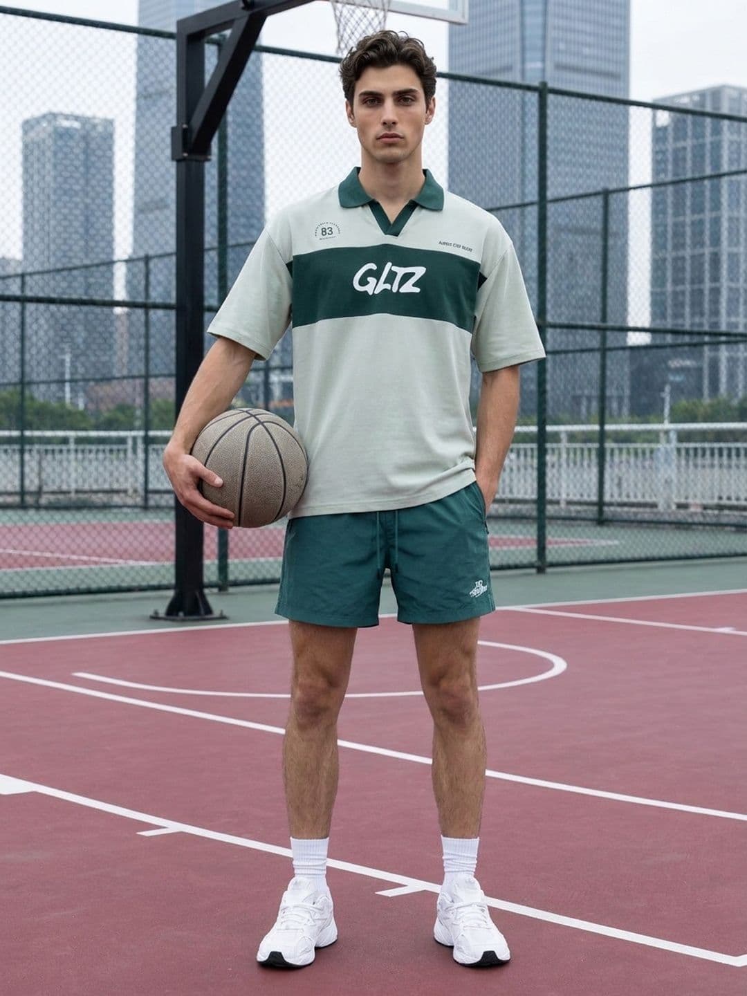 SPORT STREET by glitchez Men Brand Logo Colourblocked Polo Collar T-shirt thumbnail 6