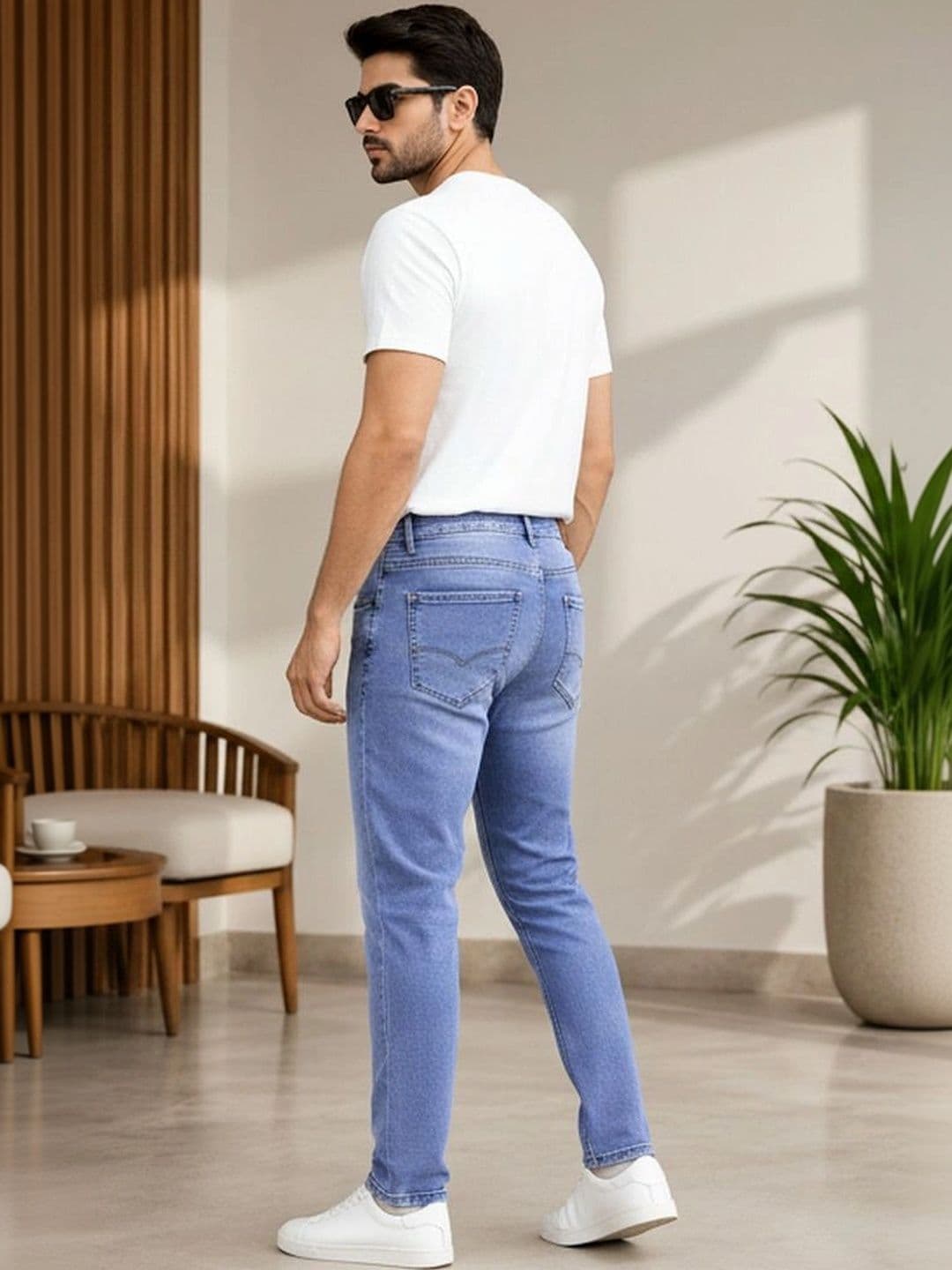 Global Jeans Men Regular Fit Mid-Rise Jeans thumbnail 4