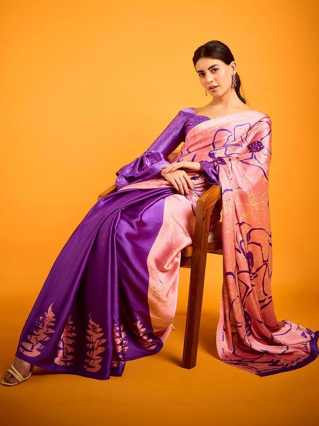 Saree mall Satin Designer Block Print Sarees thumbnail 2