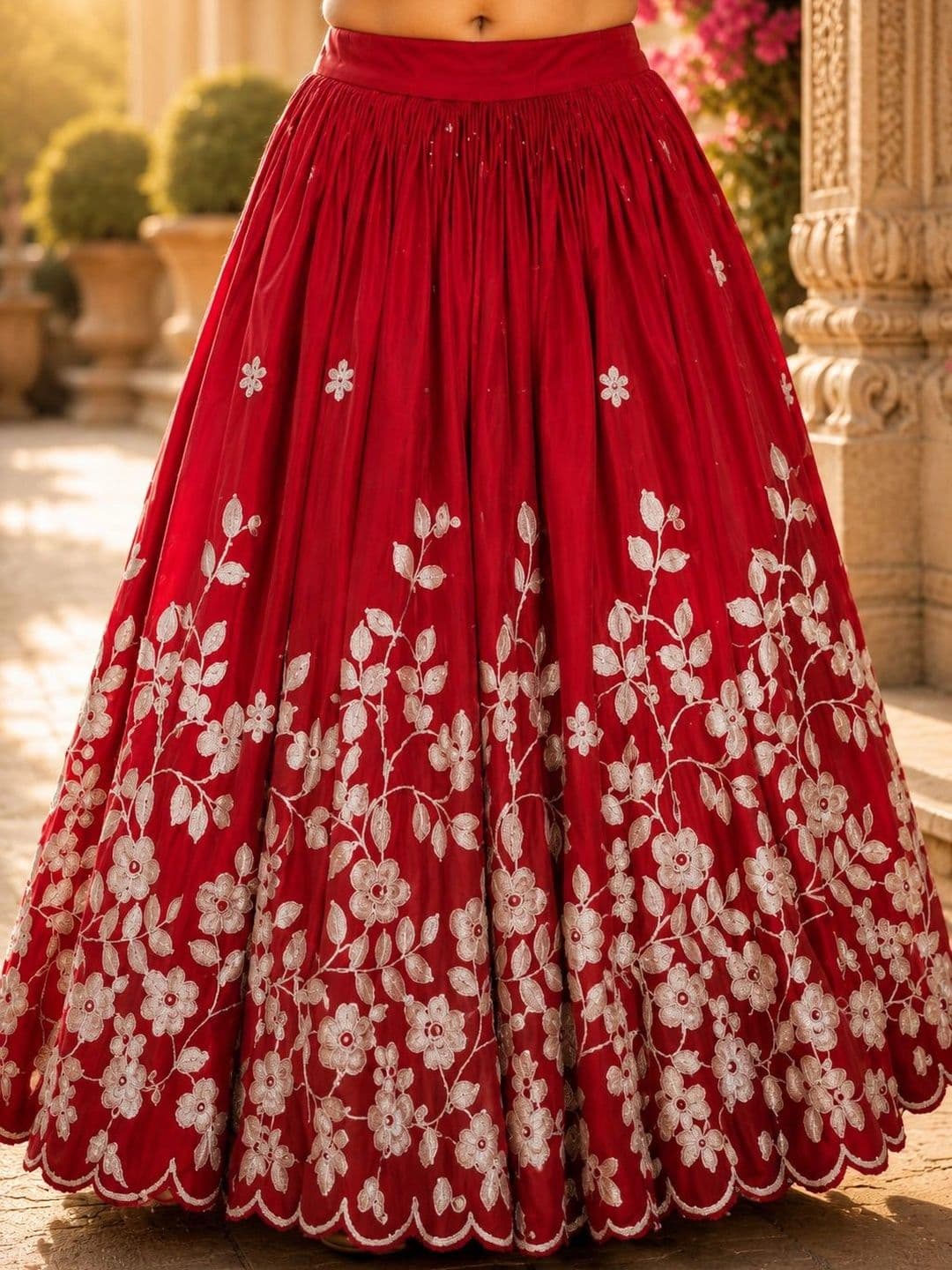 Sangria Girls Embroidered Thread Work Ready to Wear Lehenga thumbnail 6