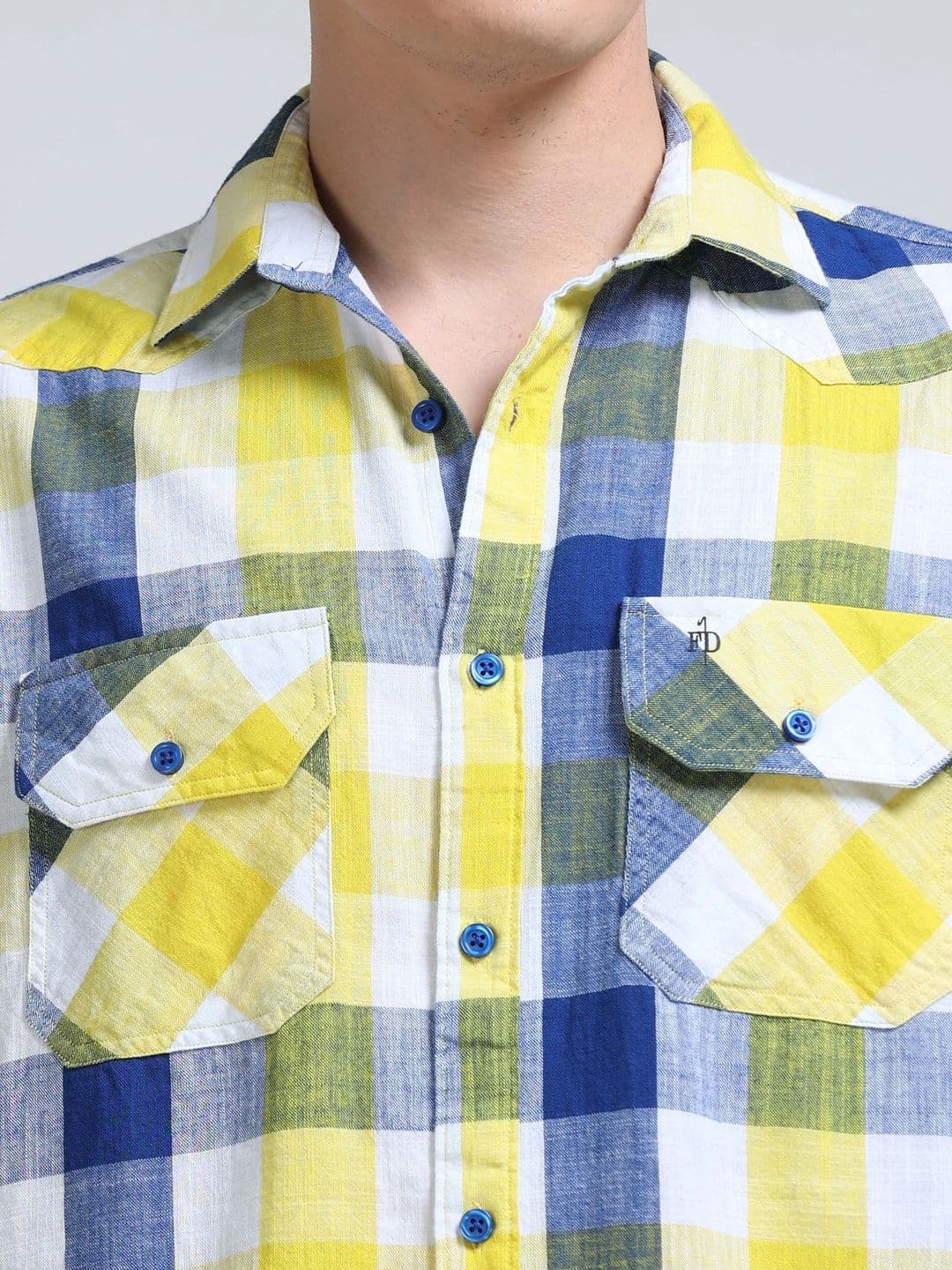 FashionDistrict shirt for Men Comfort Sheer Checked Casual Shirt thumbnail 6