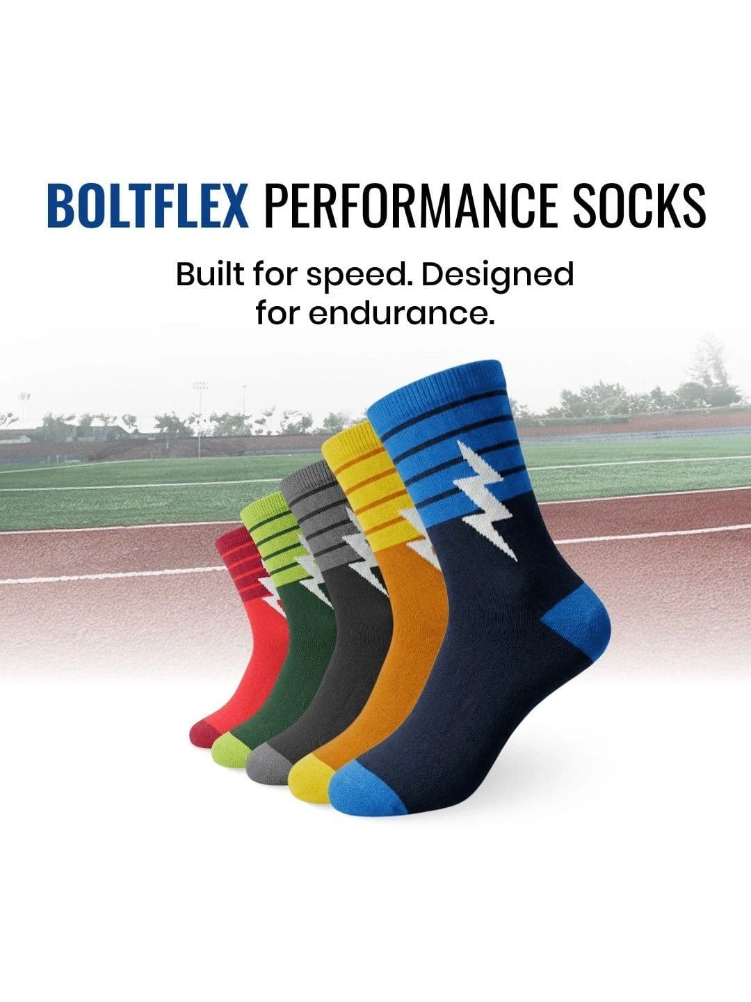 Moda Rapido Men Pack of 5 Cotton Blend Striped Above Ankle Socks thumbnail 3