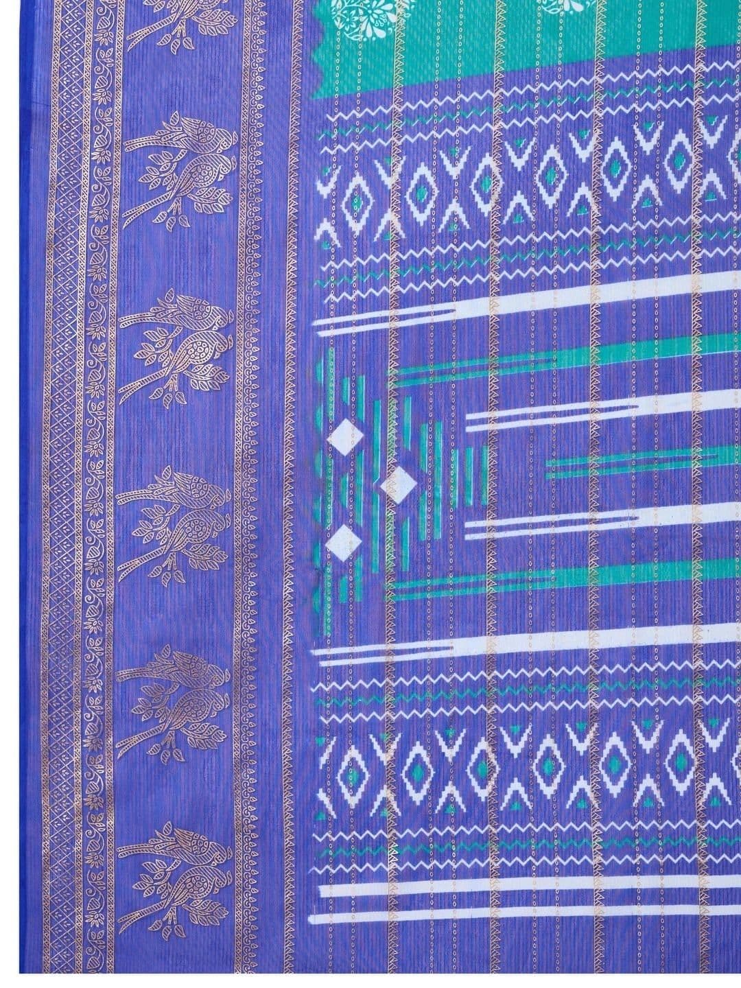 Pixie lane Zari Pure Georgette Paithani Saree thumbnail 7