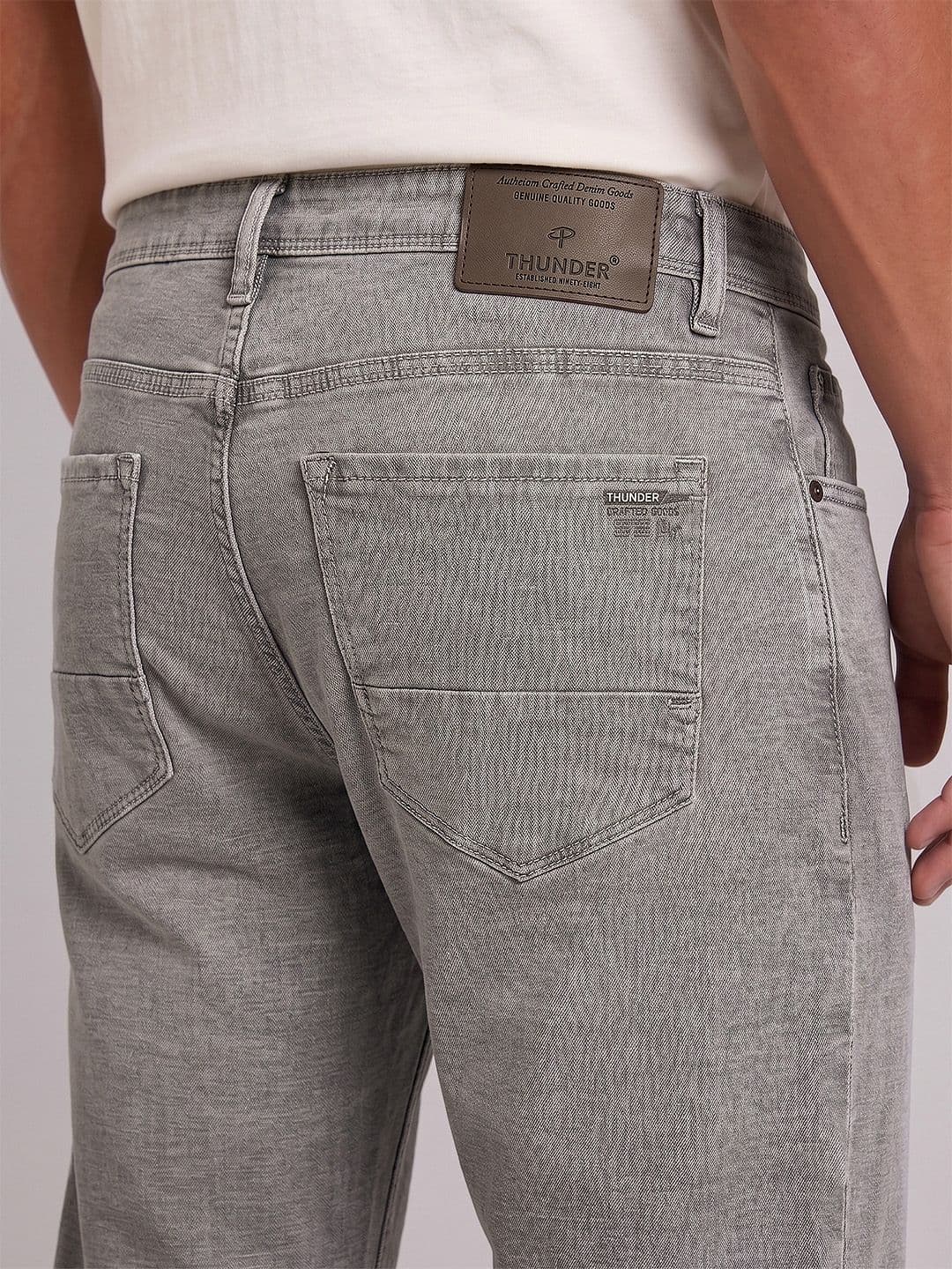 THUNDER JEANS Men Slim Fit Mid-Rise Stretchable Jeans thumbnail 2