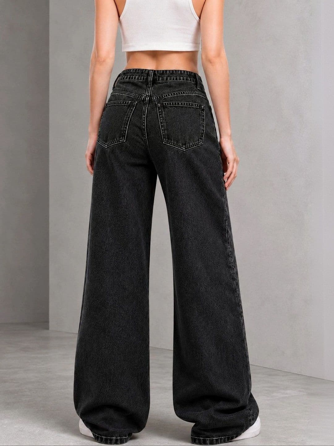 DressBerry Women Comfort Wide Leg High-Rise Light Fade Stretchable Jeans thumbnail 2