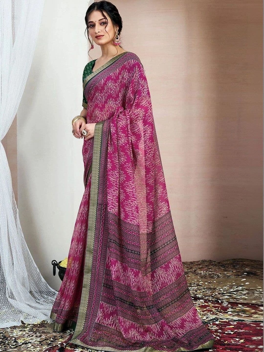 SANISA Pure Chiffon Saree thumbnail 3